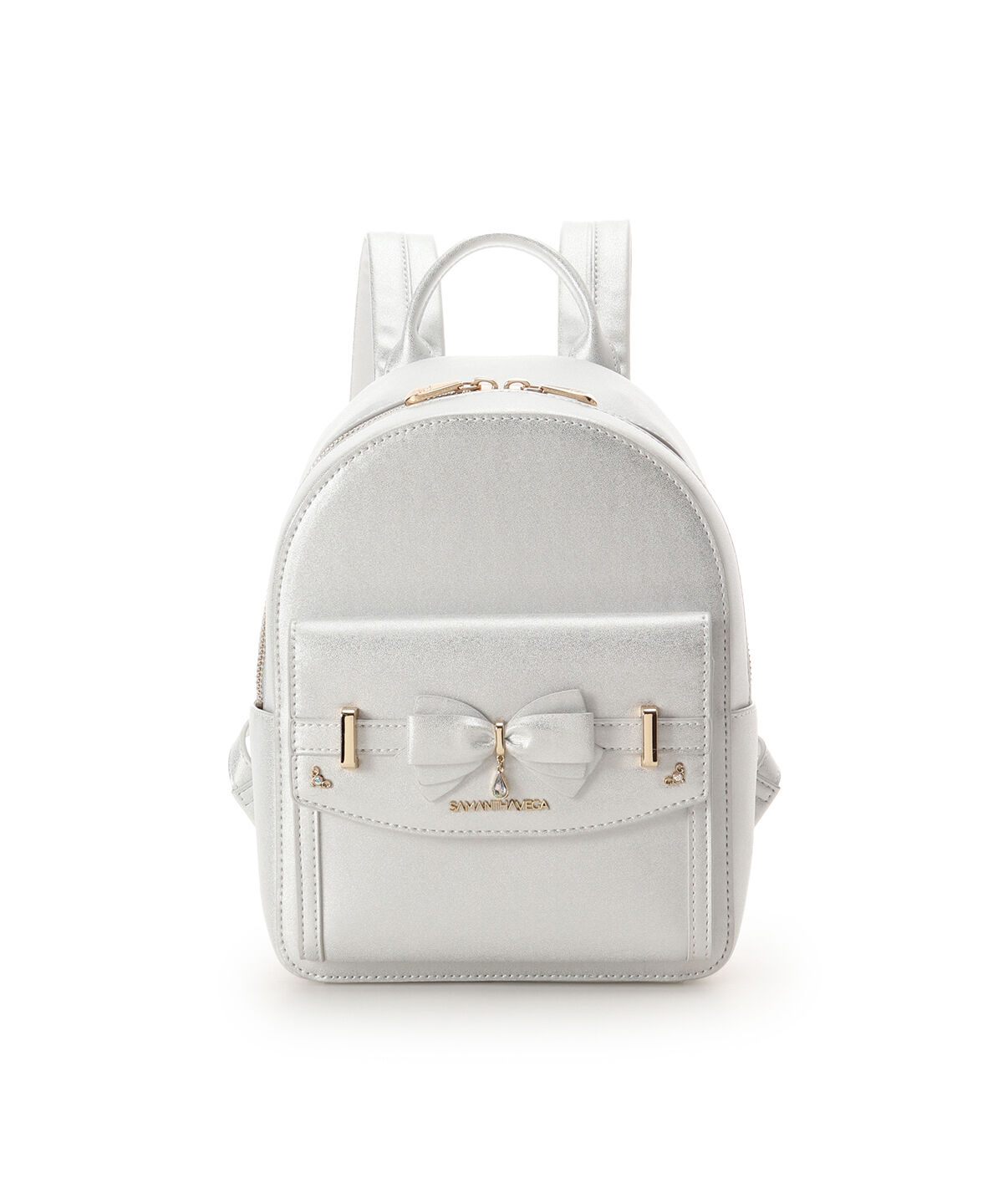 Samantha Vega「アクセントリボンラメリュック」|リュック|シルバー