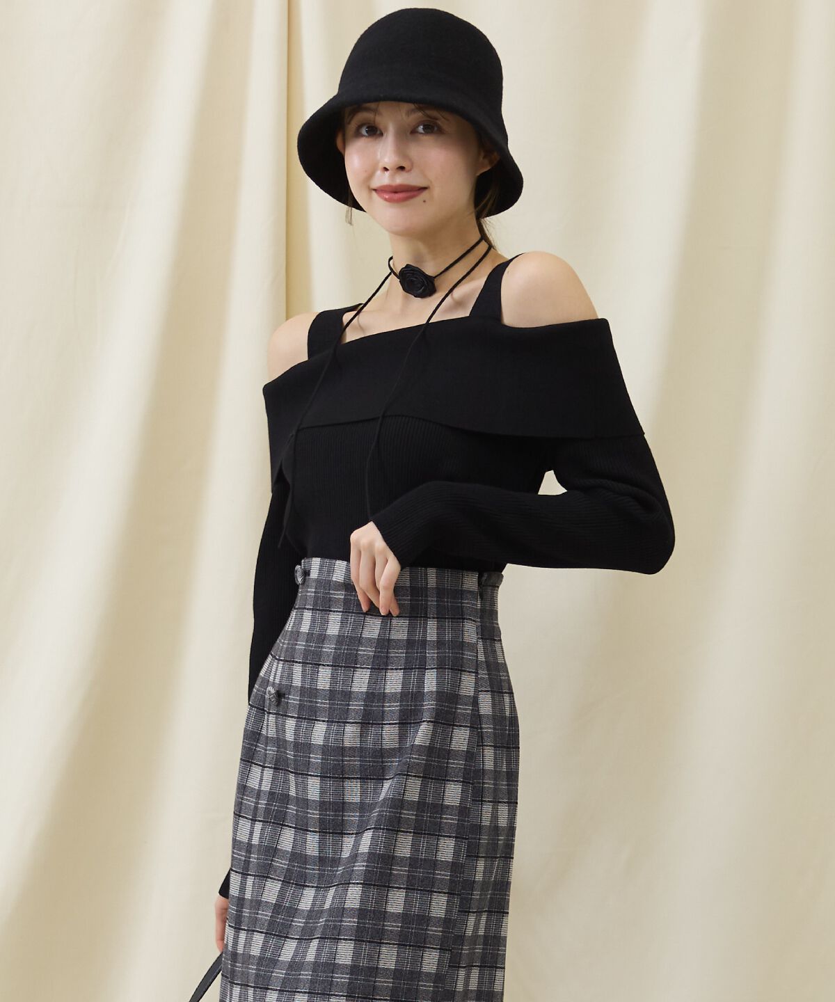 アンドクチュール「オフショルニットプルオーバー」|ニット・セーター|