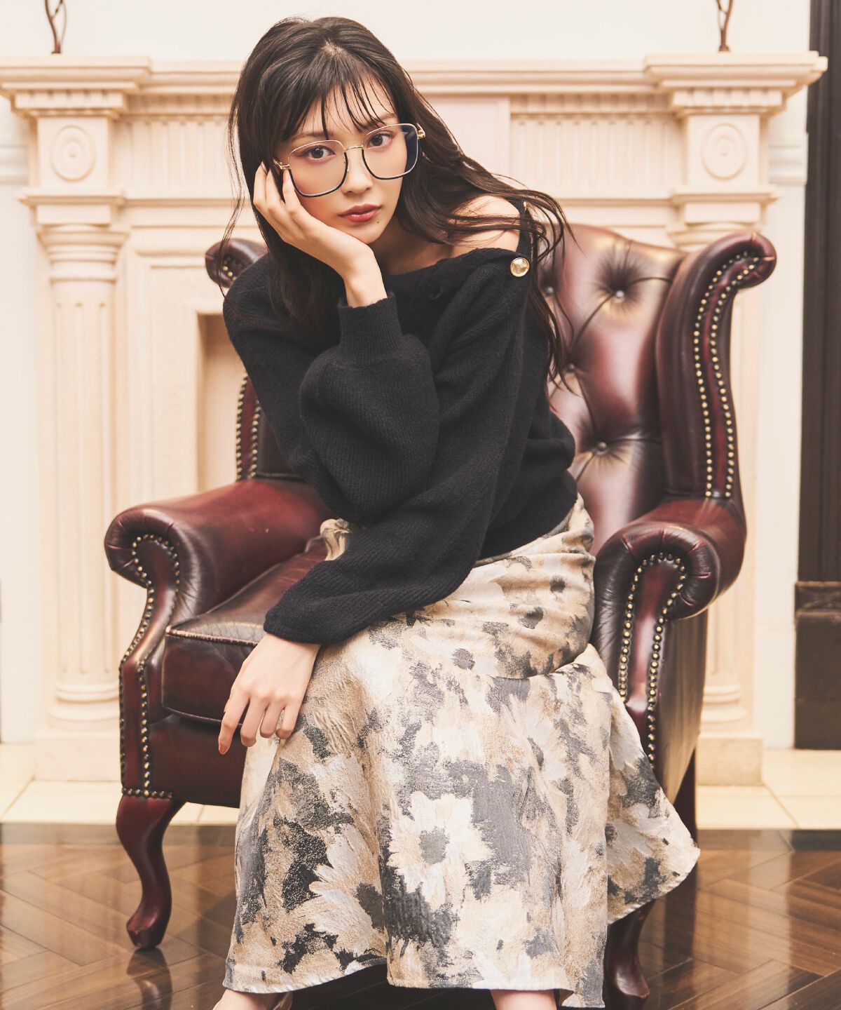 アンドクチュール「ショルダーボタンマルチウェイニットプルオーバー」|ニット・セーター|