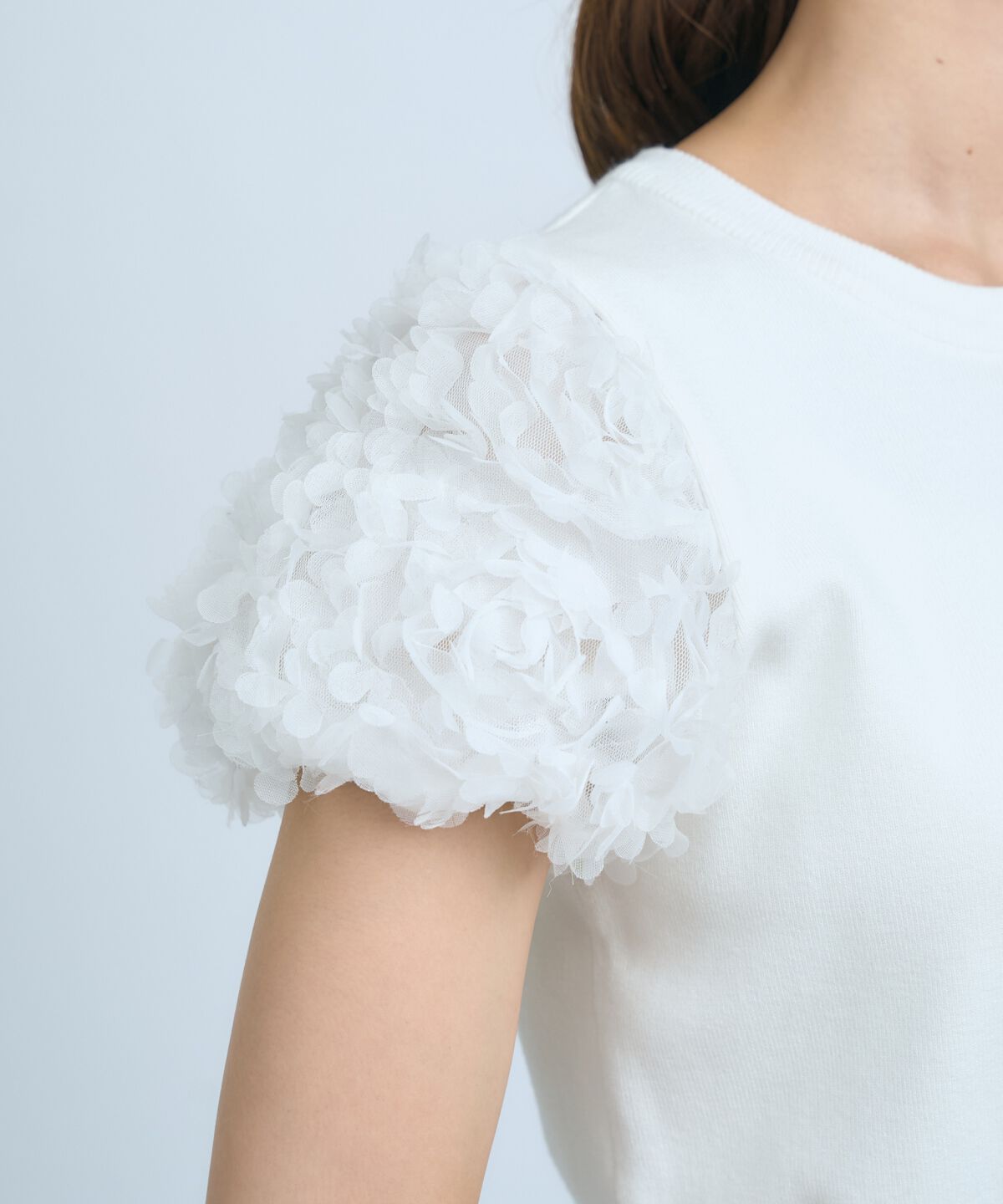 アンドクチュール「フラワーチュールスリーブカーディガン」|カーディガン|