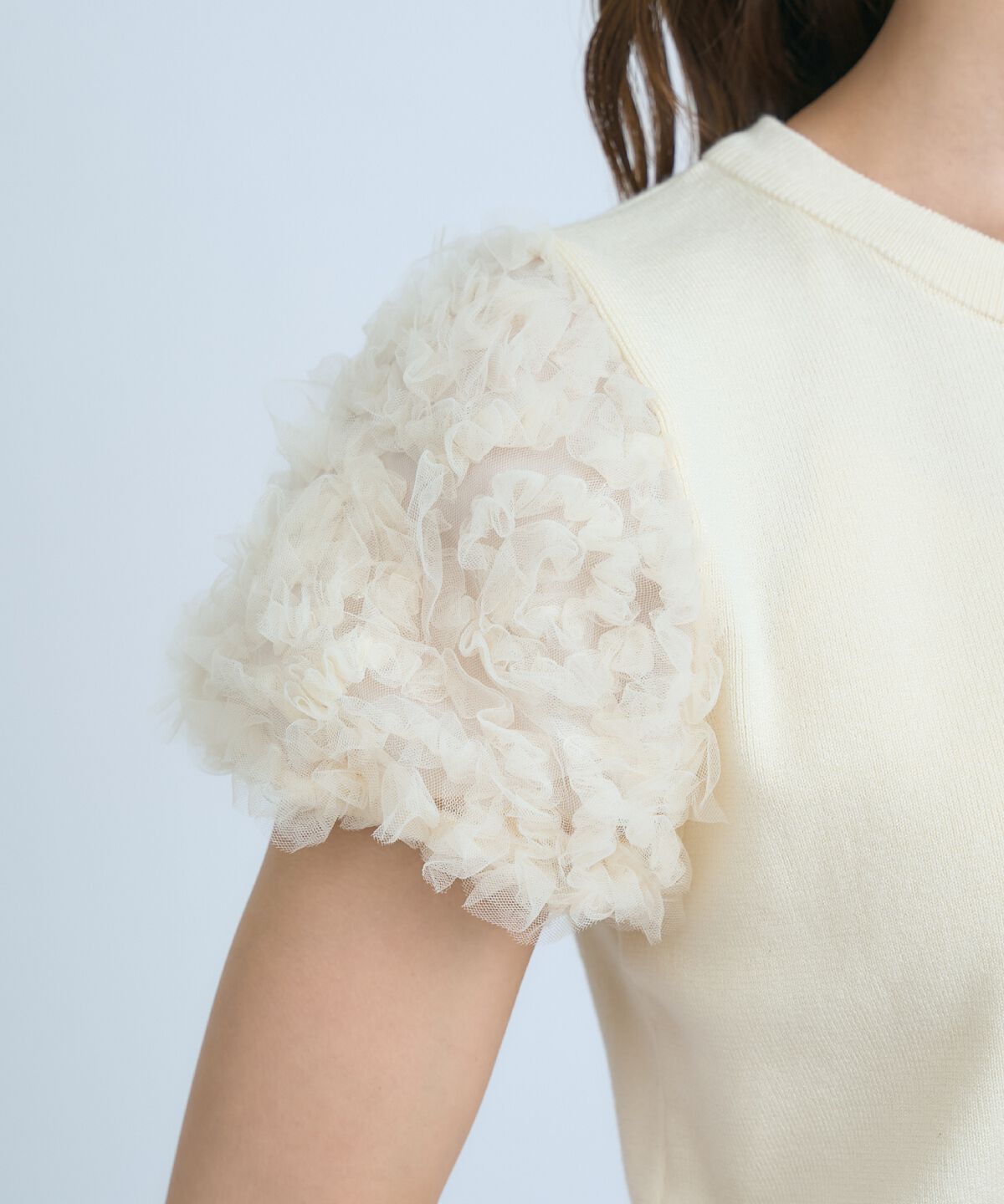 アンドクチュール「フラワーチュールスリーブカーディガン」|カーディガン|