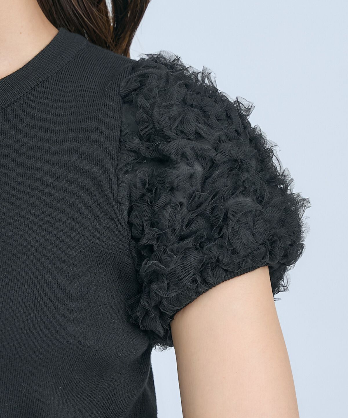 アンドクチュール「フラワーチュールスリーブカーディガン」|カーディガン|