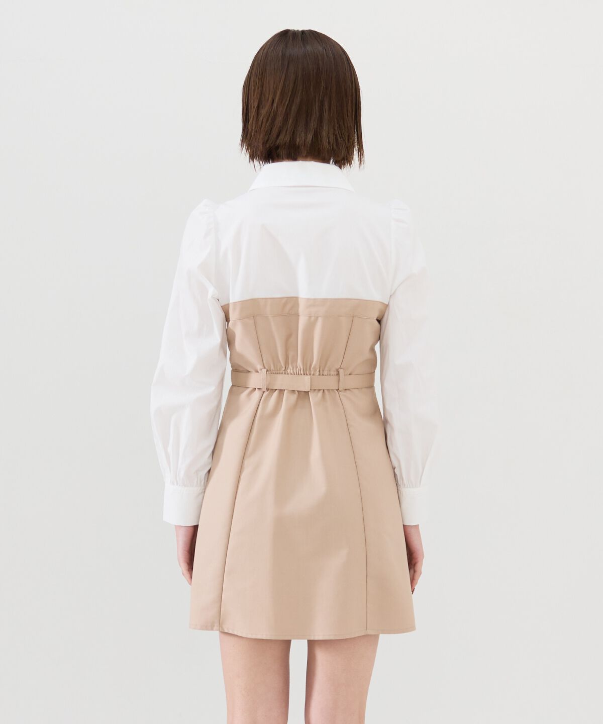 REDYAZEL「レイヤードデザインミニシャツワンピース」|ワンピース|