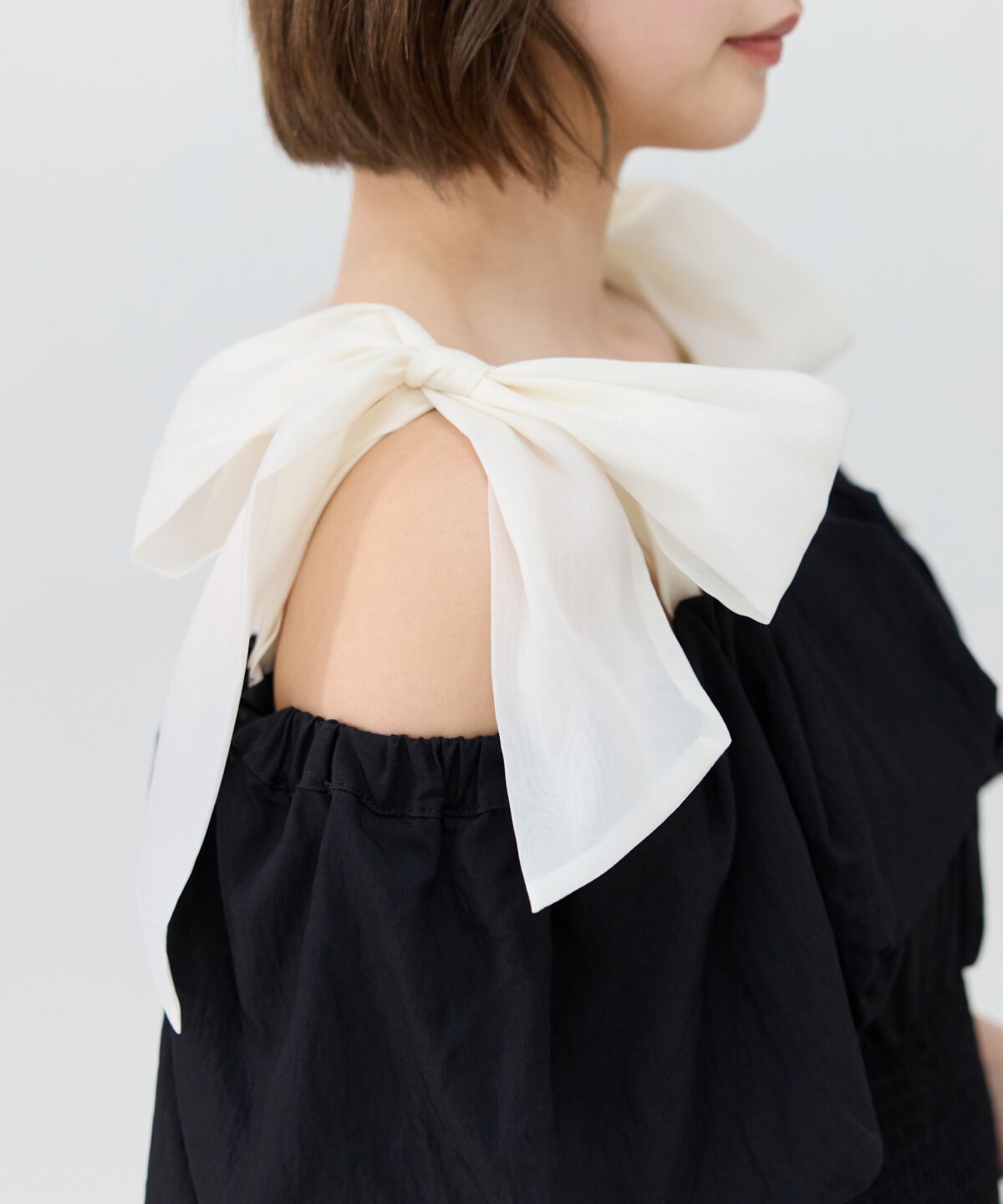 REDYAZEL「ショルダーリボンオフショルワンピース」|ワンピース|