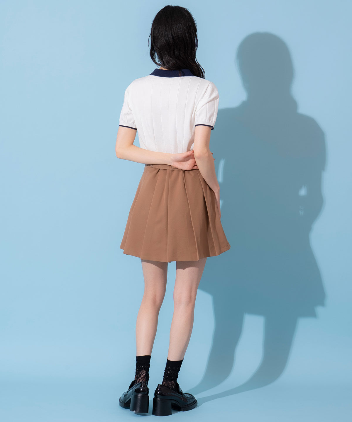 REDYAZEL「プリーツスカートルックショートパンツ」|キュロット|