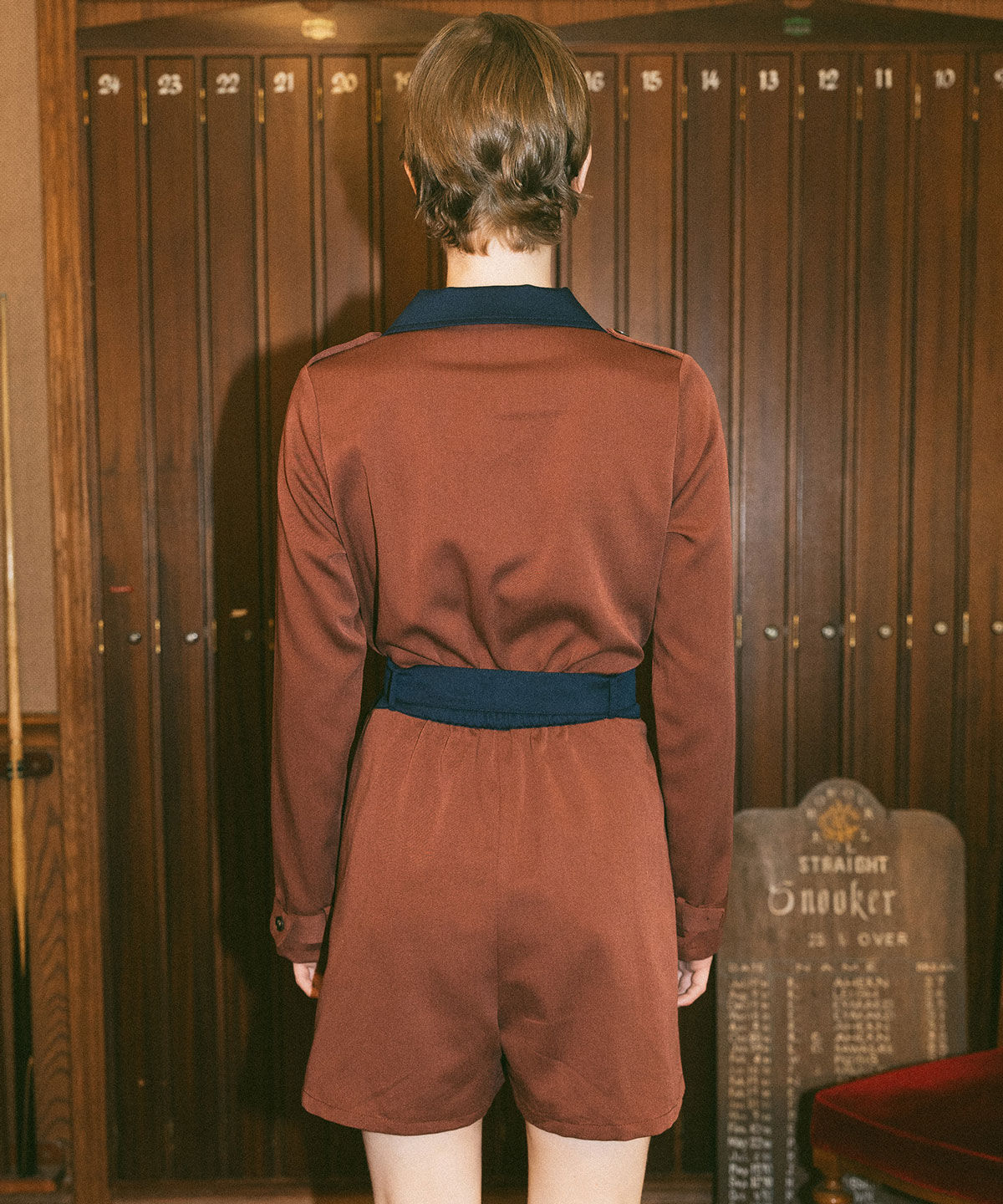 REDYAZEL「バイカラーベルトショートオールインワン」|オールインワン|