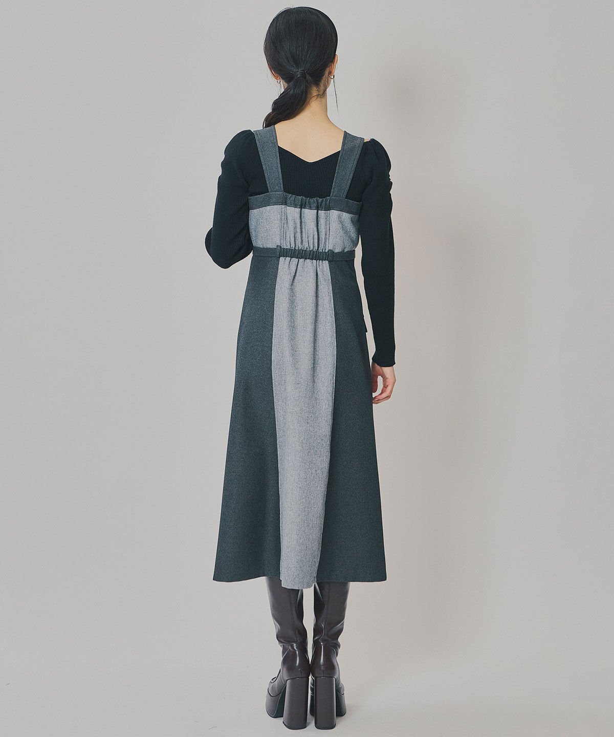 REDYAZEL「フロントジップバイカラージャンスカ」|ワンピース|