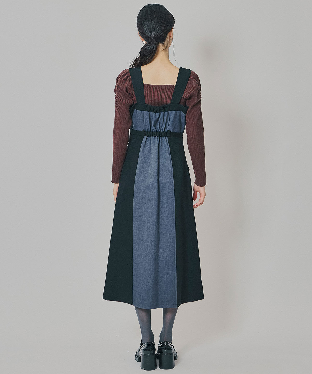 REDYAZEL「フロントジップバイカラージャンスカ」|ワンピース|