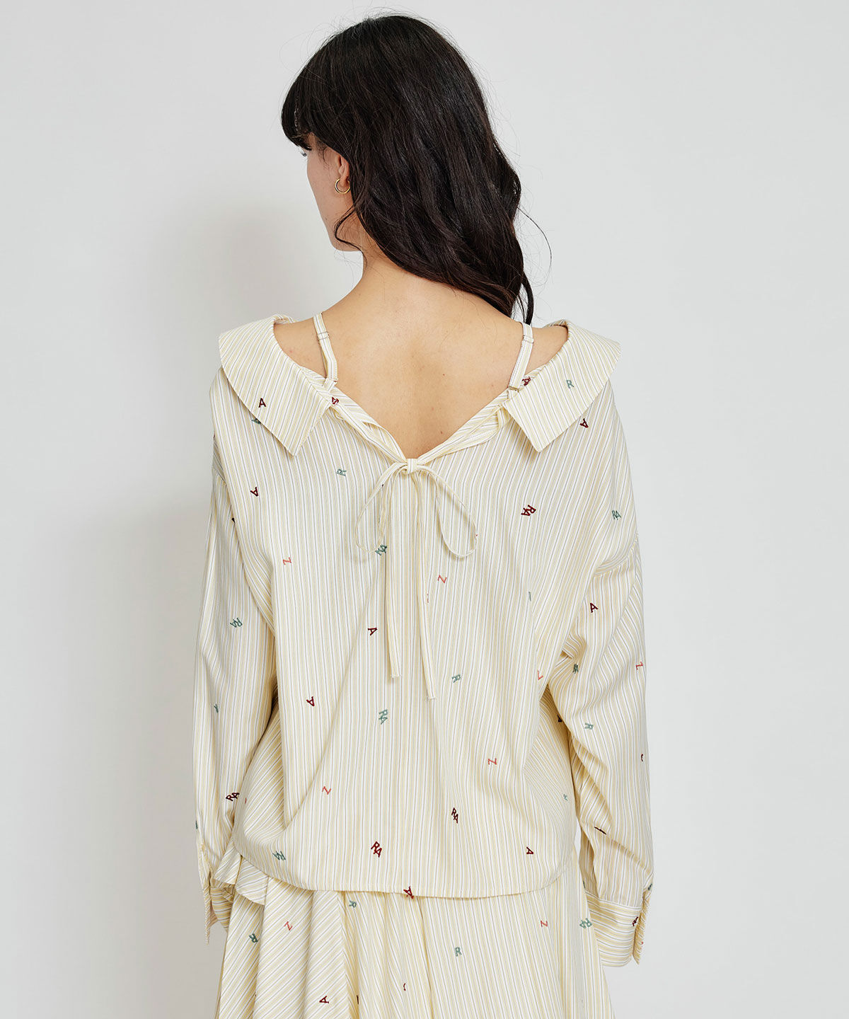 REDYAZEL「REDYAZELアルファベットロゴ刺繍2WAYシャツブラウス」|シャツ・ブラウス|