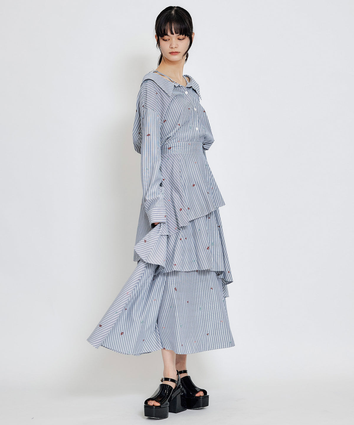 REDYAZEL「REDYAZELアルファベットロゴ刺繍2WAYシャツブラウス」|シャツ・ブラウス|