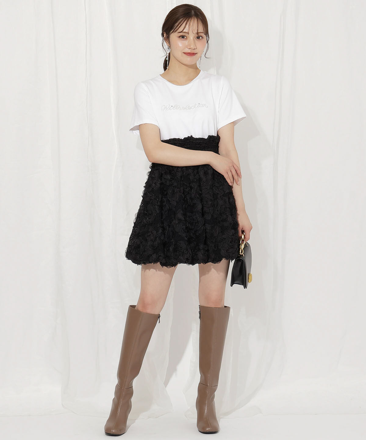 WILLSELECTION「レースバルーンスカート」|フレア|