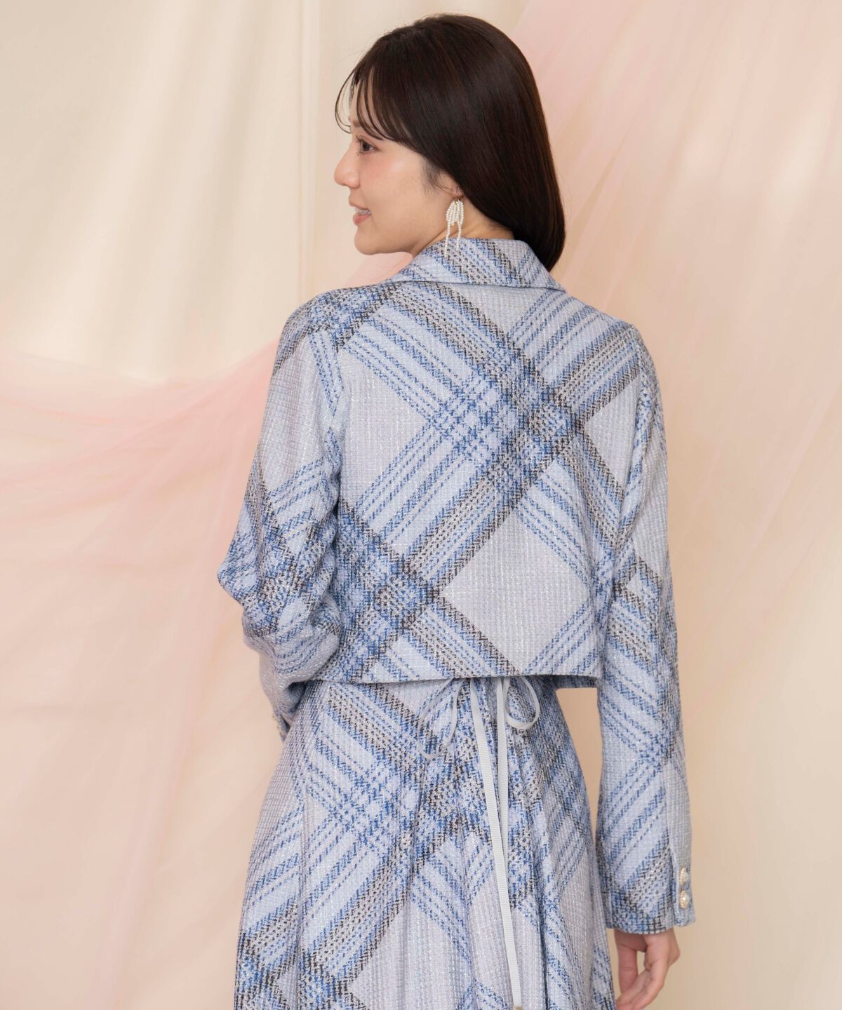 WILLSELECTION「ツイードチェックショートジャケット」|テーラードジャケット|