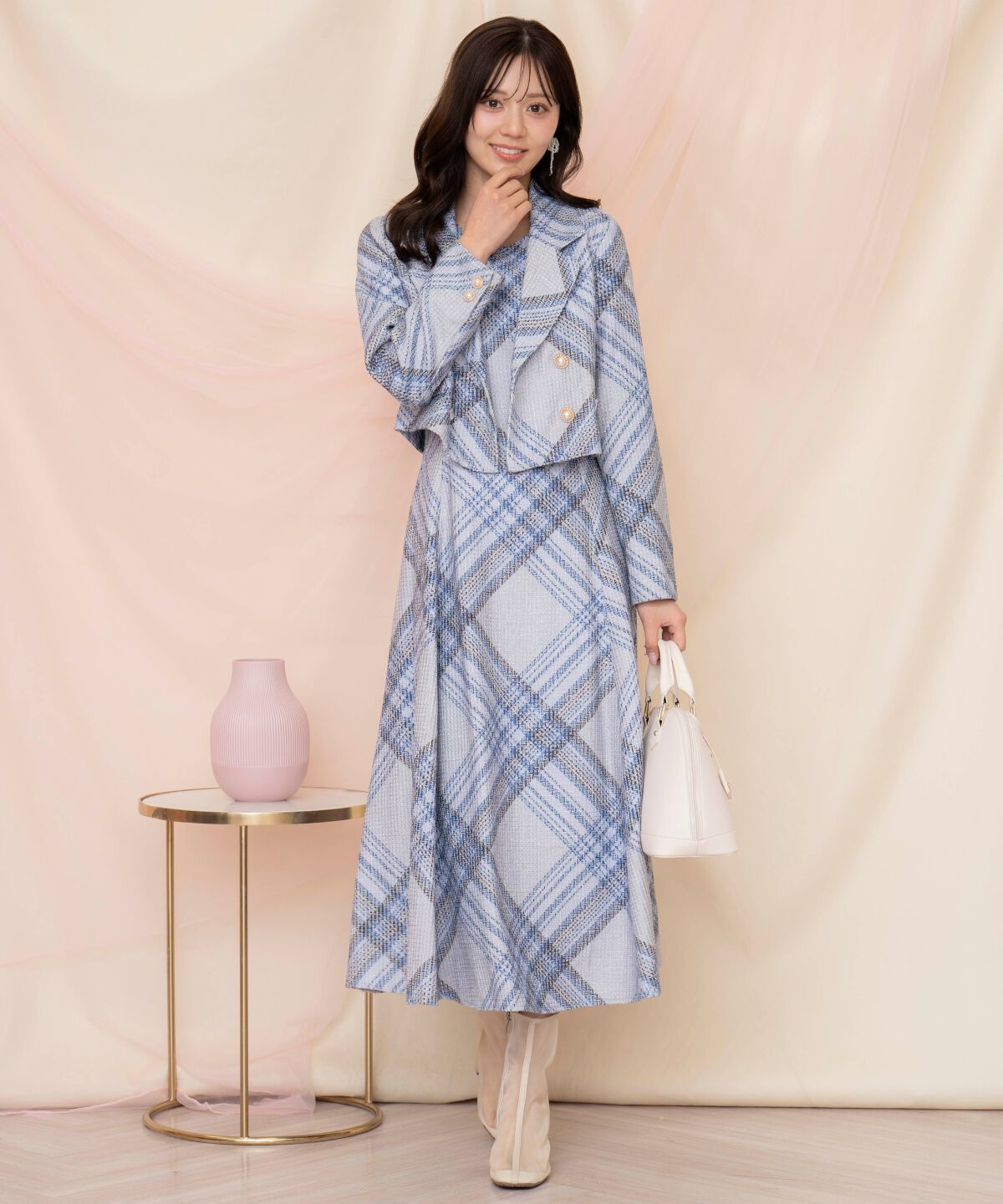 WILLSELECTION「ツイードチェックショートジャケット」|テーラードジャケット|