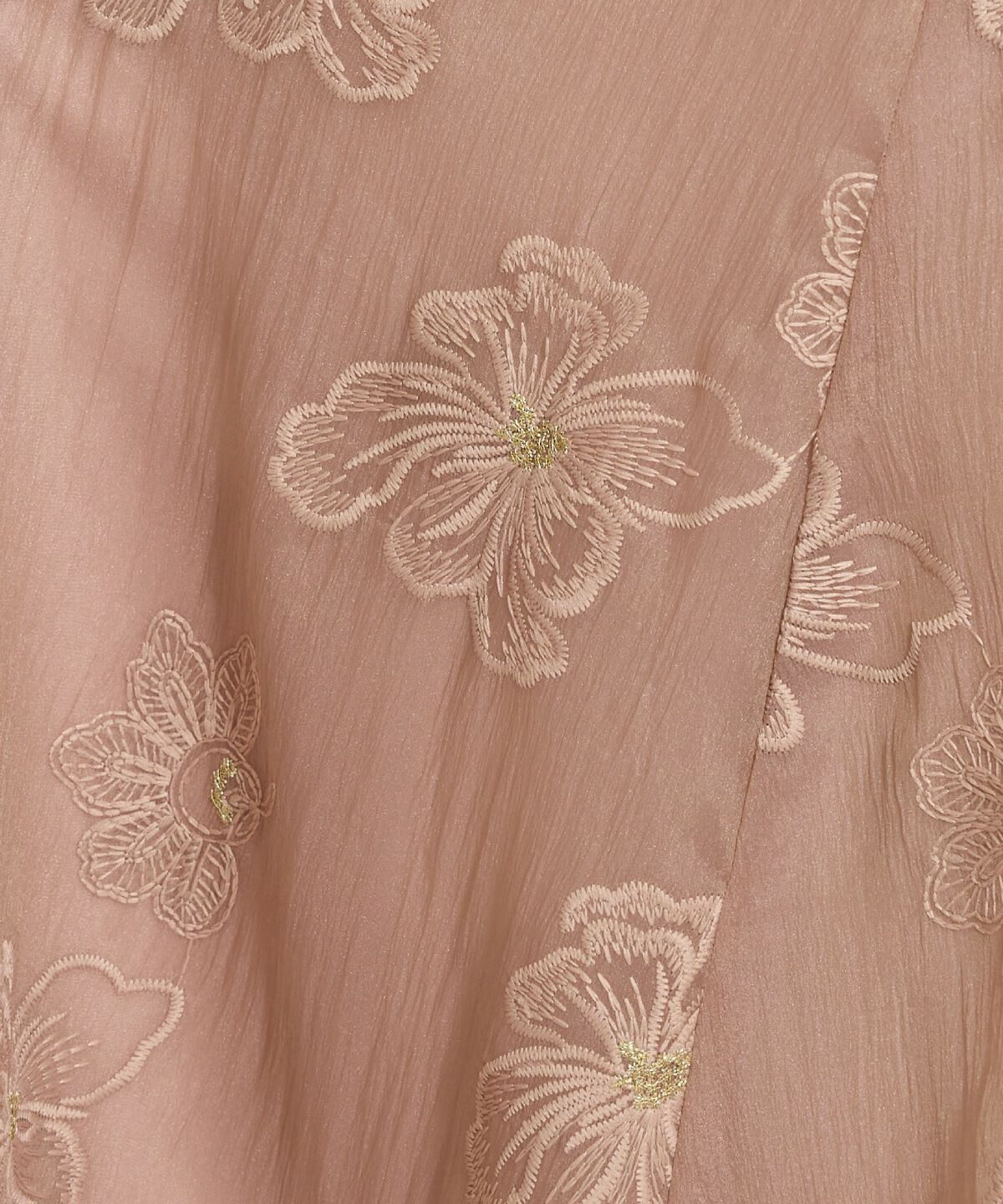 WILLSELECTION「フラワー刺繍シアースカート」|フレア|