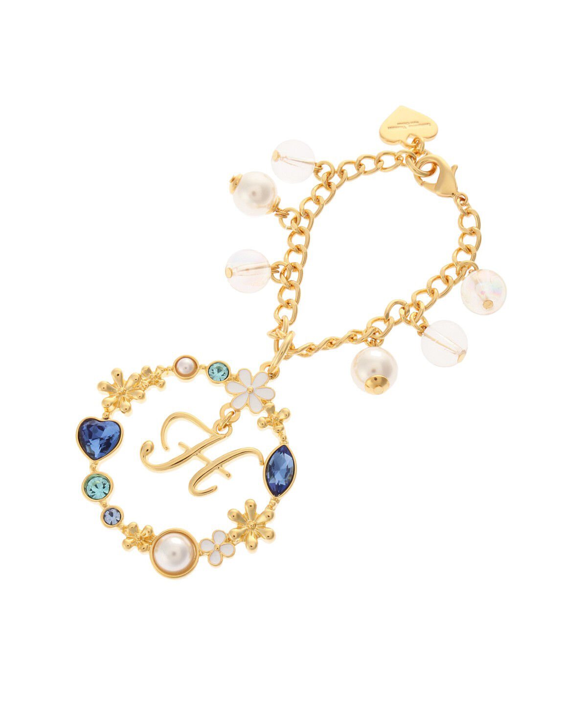 Samantha Thavasa Petit Choice「フラワーイニシャル  バッグチャーム H」|チャーム・キーホルダー|ゴールド