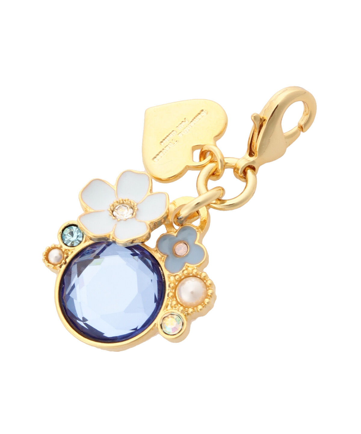 Samantha Thavasa Petit Choice「フラワーストーンファスナーチャーム」|チャーム・キーホルダー|ライトブルー
