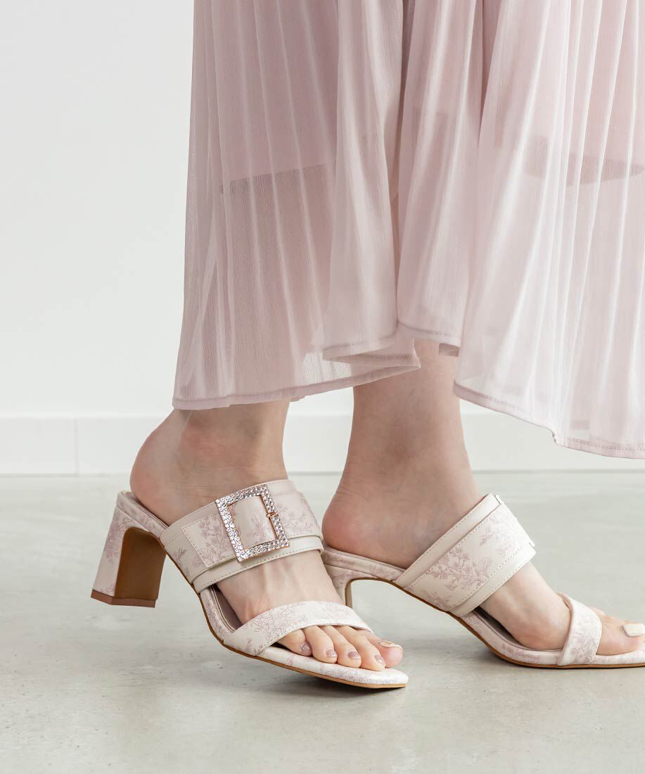  「トワルドゥジュイビジューパーツサンダル」|パンプス|ピンク