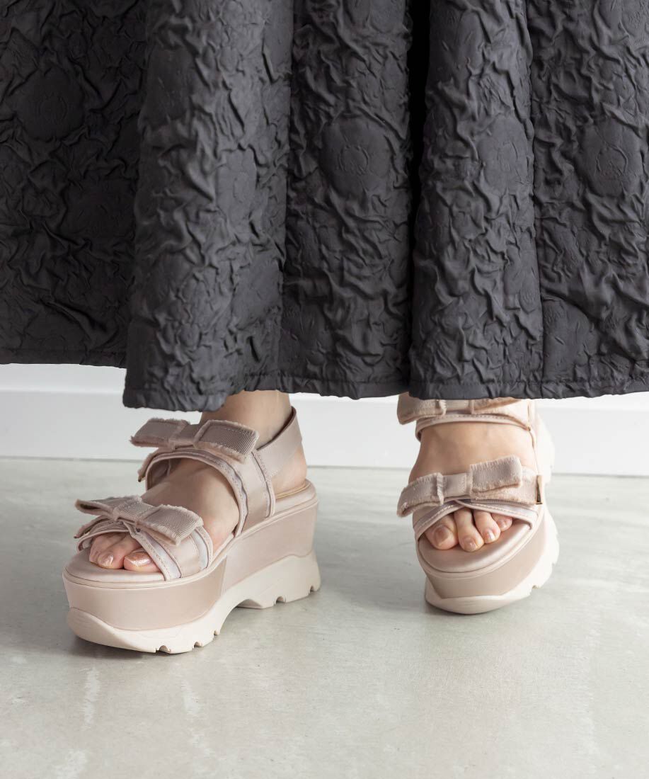  「フリンジリボンスポーツサンダル」|サンダル|