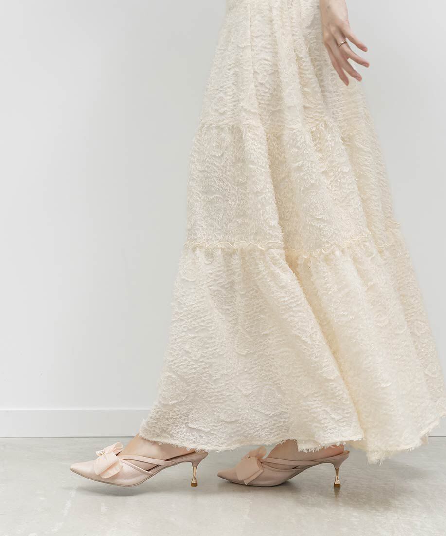  「シアーリボンミュールパンプス」|パンプス|