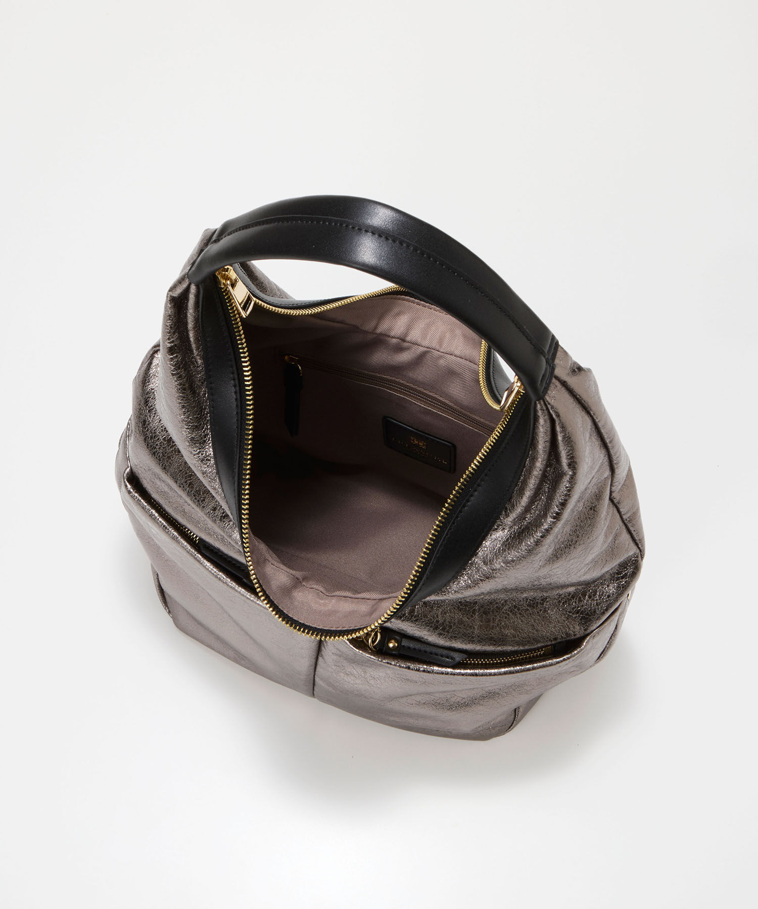 TOPKAPI TREASURE「【TREASURE TOPKAPI】メタリック ポケットデザイン ワンハンドル バッグ」|ハンドバッグ|