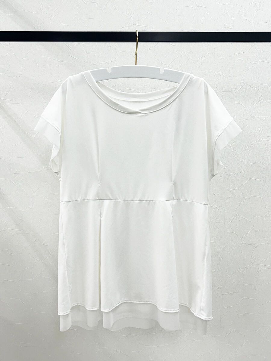 ALBOVE「UVカットタック入りメッシュフレアTシャツ」|スポーツ|