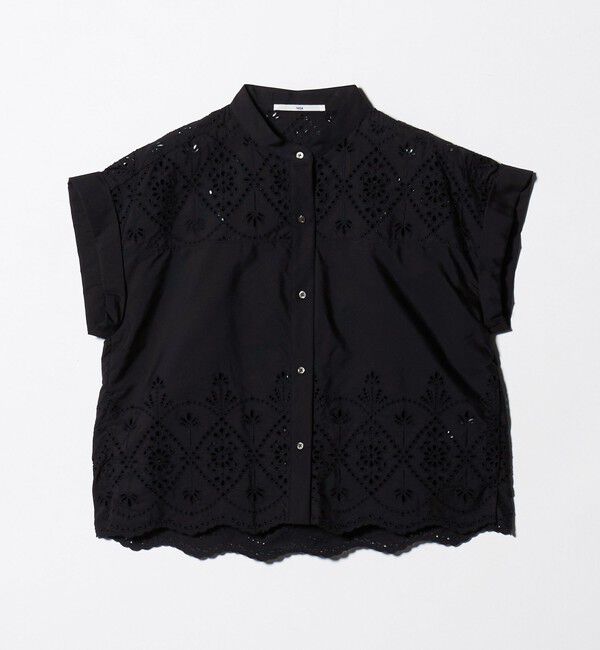 UNITED ARROWS「＜TICCA＞レース フレンチスリーブ シャツ」|シャツ・ブラウス|