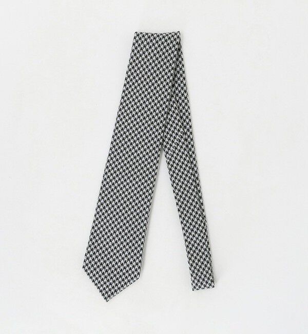 UNITED ARROWS「ハウンドトゥース ジャガード ネクタイ」|ネクタイ・蝶ネクタイ|BLACK