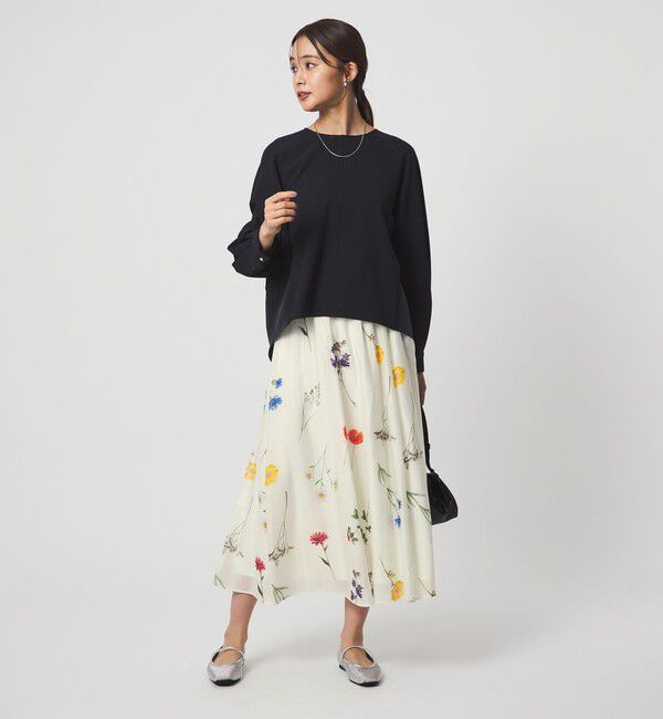 UNITED ARROWS green label relaxing「［size SHORTあり］エアリーギャザー スカート」|フレア|