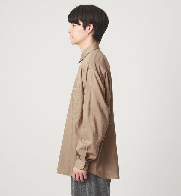 UNITED ARROWS green label relaxing「レーヨンナイロン ワッシャー ダブルパッチポケット レギュラーカラー シャツ」|シャツ・ブラウス|