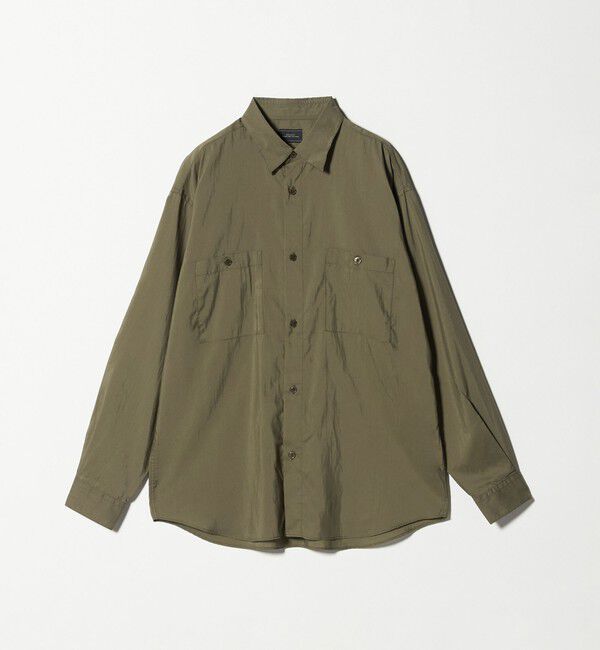 UNITED ARROWS green label relaxing「レーヨンナイロン ワッシャー ダブルパッチポケット レギュラーカラー シャツ」|シャツ・ブラウス|