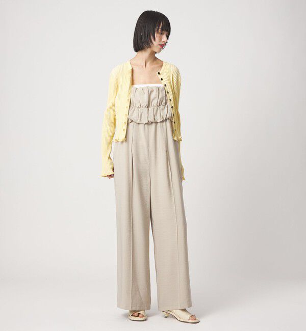 EMMEL REFINES「＜EMMEL REFINES＞EM HW リブボタン ウェーブヘム カーディガン」|カーディガン|