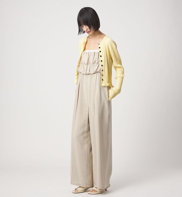 EMMEL REFINES「＜EMMEL REFINES＞EM HW リブボタン ウェーブヘム カーディガン」|カーディガン|