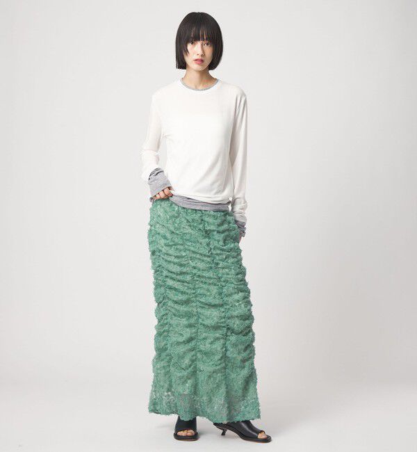 EMMEL REFINES「＜EMMEL REFINES＞EM ドットペタル ギャザースカート」|スカート|