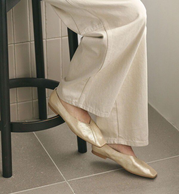 BEAUTY&YOUTH UNITED ARROWS「Vカットステッチ フラットシューズ」|バレエシューズ|