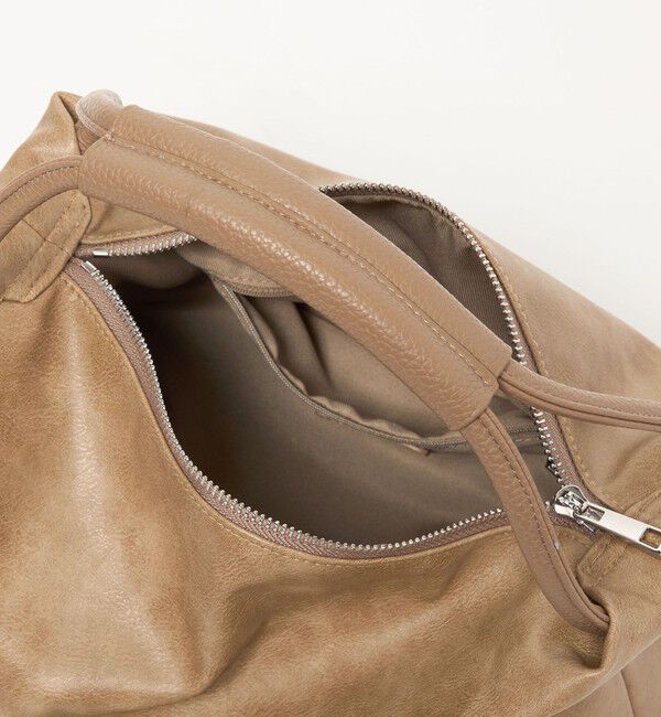 BEAUTY&YOUTH UNITED ARROWS「レザーライク コンビ タック バッグ」|ハンドバッグ|