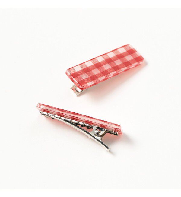 BEAMSBOY「ギンガムチェック ヘアピン 2セット」|その他|