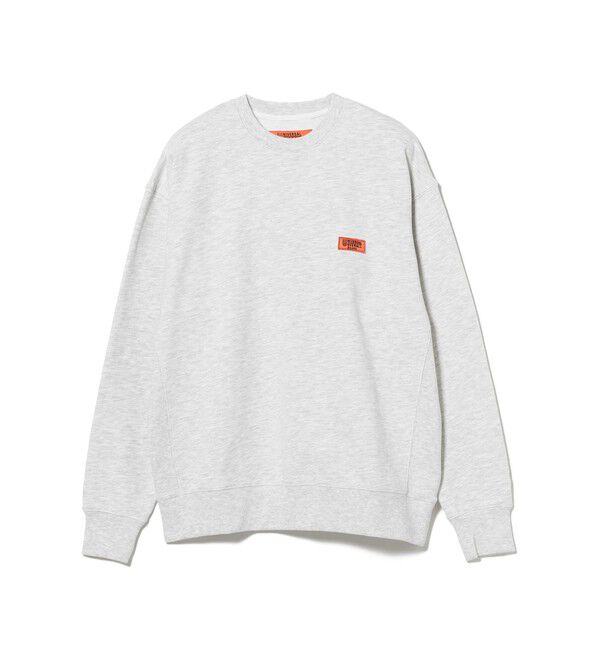 BEAMS「【別注】UNIVERSAL OVERALL / ロゴ クルーネック スウェット」|スウェット・ジャージ|TOP_GREY