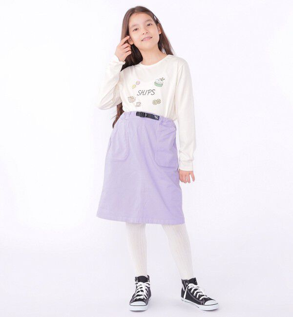 SHIPS KIDS「SHIPS KIDS:140～150cm / アフタヌーンティー モチーフ 長袖 TEE」|Tシャツ・カットソー|