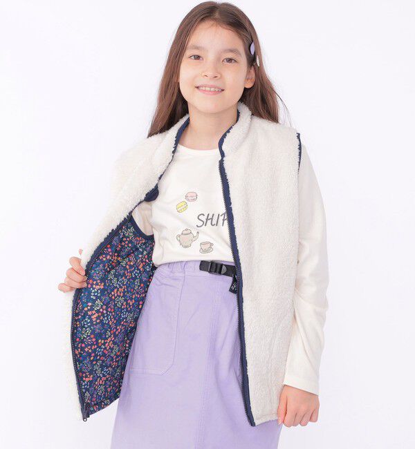 SHIPS KIDS「SHIPS KIDS:140～150cm / アフタヌーンティー モチーフ 長袖 TEE」|Tシャツ・カットソー|