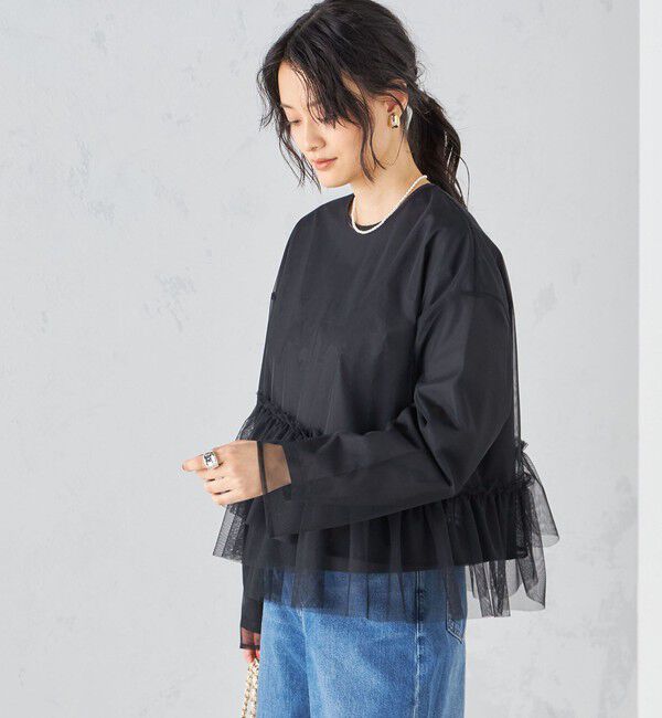 SHIPS for women「〈手洗い可能〉インナーセット チュール デザイン ブラウス ◇」|シャツ・ブラウス|