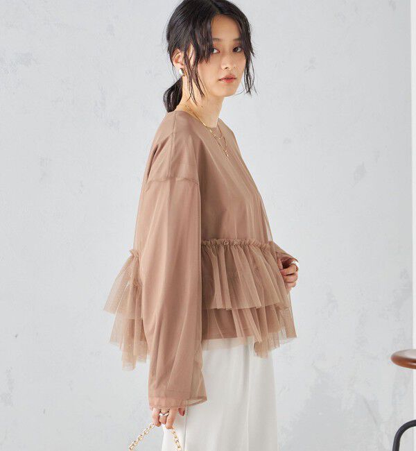 SHIPS for women「〈手洗い可能〉インナーセット チュール デザイン ブラウス ◇」|シャツ・ブラウス|