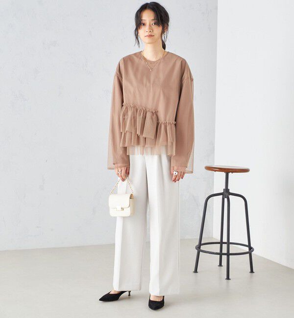 SHIPS for women「〈手洗い可能〉インナーセット チュール デザイン ブラウス ◇」|シャツ・ブラウス|