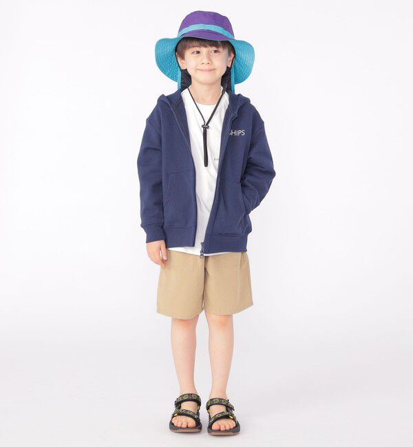 SHIPS KIDS「SHIPS KIDS:100～130cm / ロゴ フード ジップ パーカー」|パーカー|