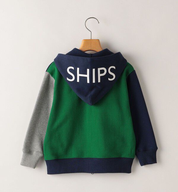 SHIPS KIDS「SHIPS KIDS:100～130cm / ロゴ フード ジップ パーカー」|パーカー|