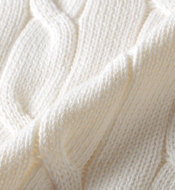 SHIPS「ALANPAINE: 7ゲージ ケーブル編み コットン クリケット ニット ベスト」|ベスト・ジレ|