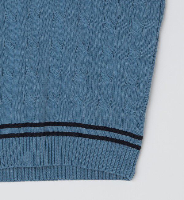 SHIPS「ALANPAINE: 7ゲージ ケーブル編み コットン クリケット ニット ベスト」|ベスト・ジレ|