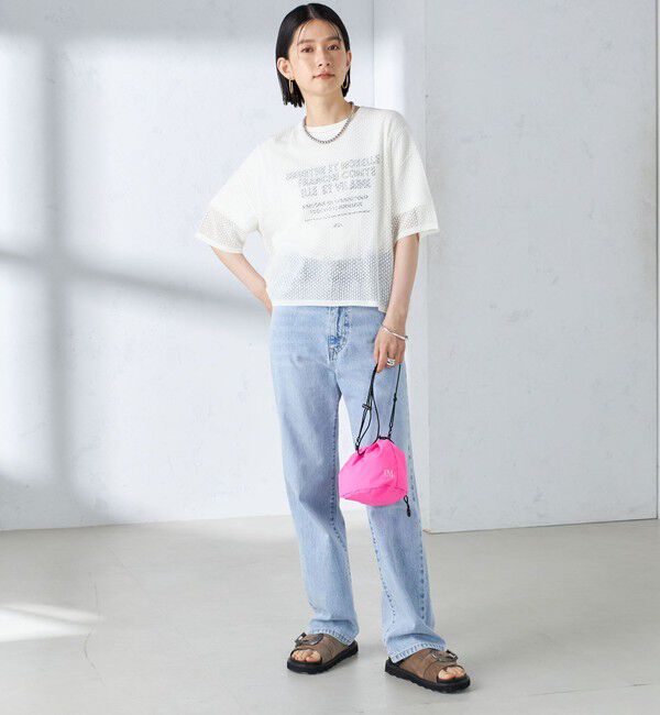 SHIPS for women「〈手洗い可能〉メッシュ編 半袖 ニット プルオーバー」|ニット・セーター|