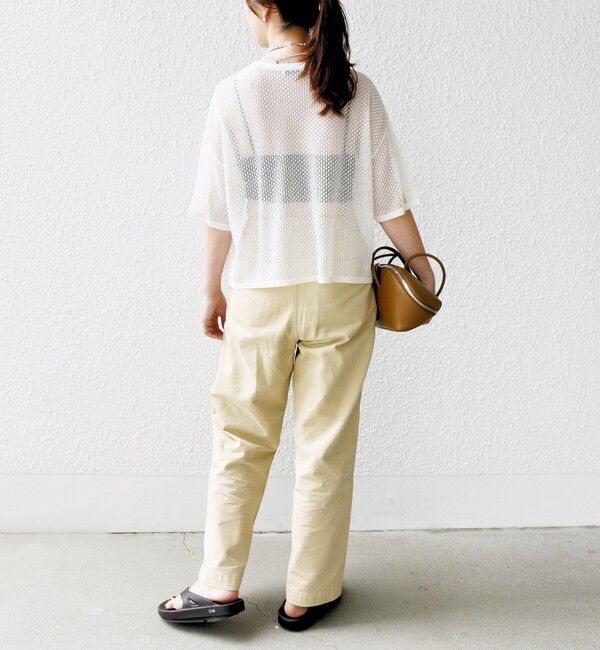 SHIPS for women「〈手洗い可能〉メッシュ編 半袖 ニット プルオーバー」|ニット・セーター|