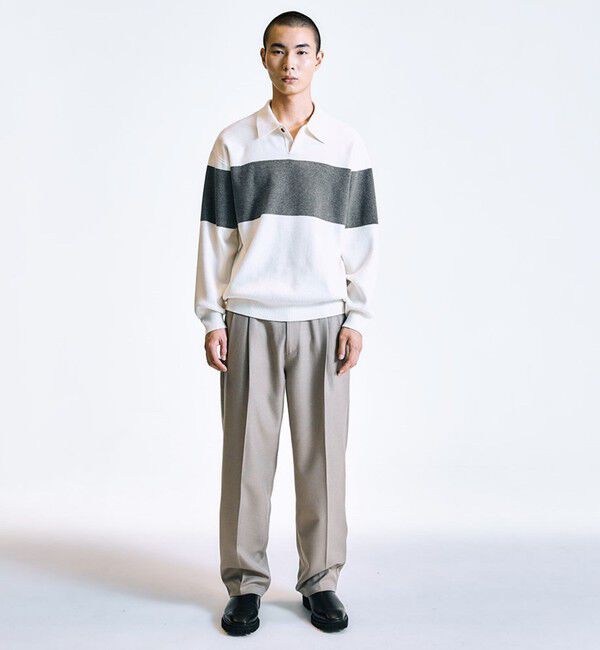 SHIPS「City Ambient Products:〈手洗い可能〉リラックス 1ボタン ニットポロシャツ」|ニット・セーター|