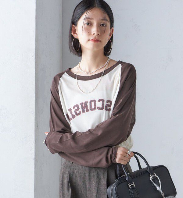 SHIPS for women「St.Johns 3rd club:〈洗濯機可能〉シアー ベースボール TEE」|Tシャツ・カットソー|オフホワイト